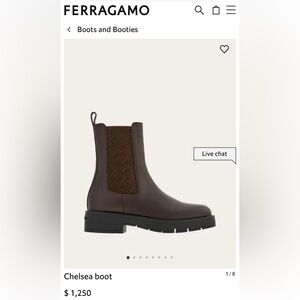 Brown Leather Chelsea Ankle Boots with dust bag